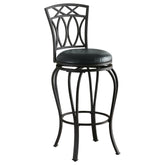 Best Furniture Outlet - Coaster - Adamsville Upholstered Swivel Bar Stool Black - 122060